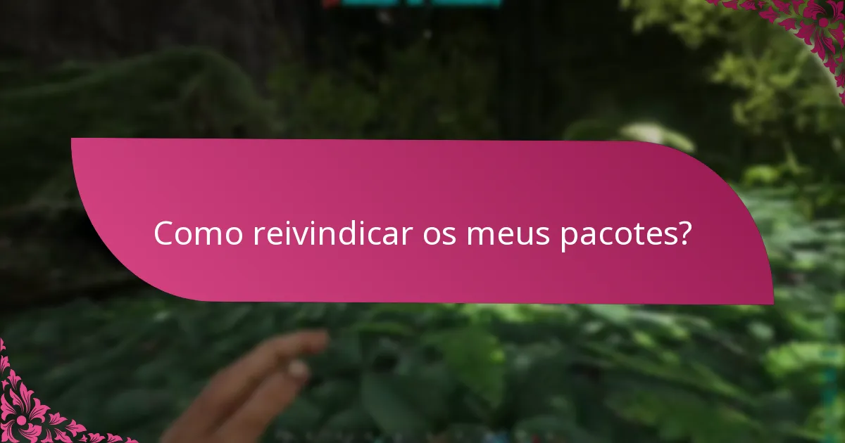 Quais plataformas são compatíveis com o resgate de pacotes?