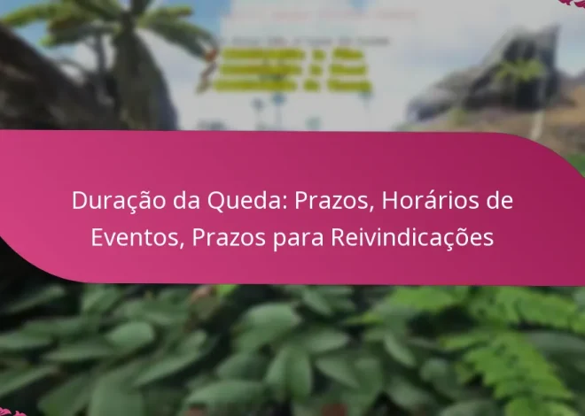 Duração da Queda: Prazos, Horários de Eventos, Prazos para Reivindicações