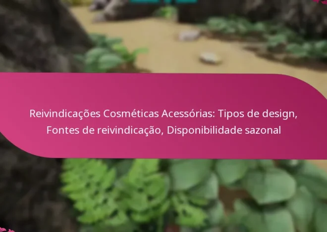 Reivindicações Cosméticas Acessórias: Tipos de design, Fontes de reivindicação, Disponibilidade sazonal