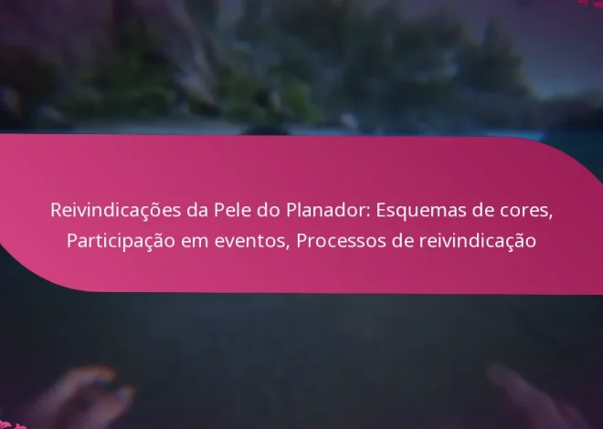 Reivindicações da Pele do Planador: Esquemas de cores, Participação em eventos, Processos de reivindicação