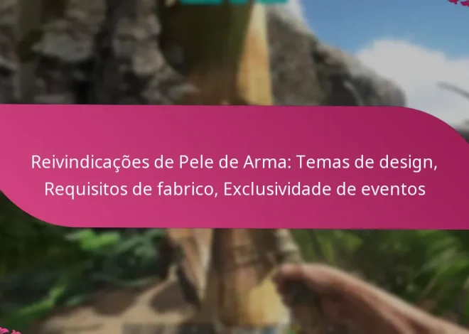 Reivindicações de Pele de Arma: Temas de design, Requisitos de fabrico, Exclusividade de eventos