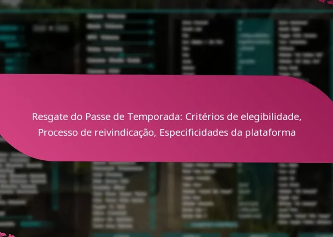 Resgate do Passe de Temporada: Critérios de elegibilidade, Processo de reivindicação, Especificidades da plataforma