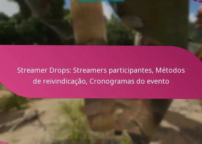 Streamer Drops: Streamers participantes, Métodos de reivindicação, Cronogramas do evento